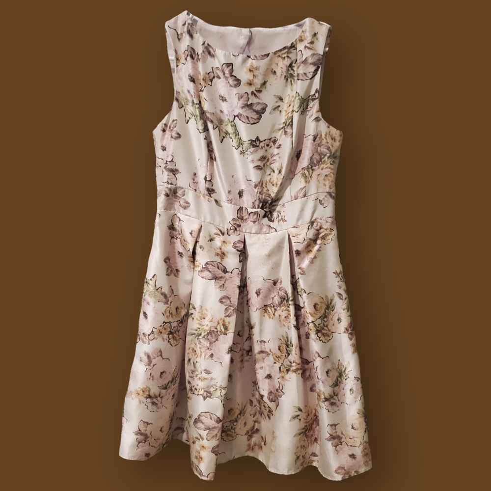 Silk Sleeveless Floral Dress